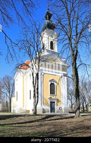 La chiesa di pellegrinaggio Maria Bründl vicino a Poysdorf, bassa Austria Foto Stock