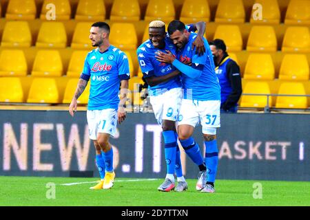 Stadio Ciro Vigorito, benevento, Italia, 25 Ott 2020, Andrea Petagna ( Napoli ) durante Benevento Calcio vs SSC Napoli, Calcio italiano Serie A match - Credit: LM/Renato Olimpio/Alamy Live News Foto Stock