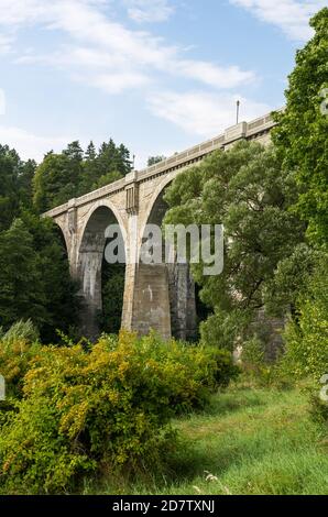 Viadotto vicino Stanczyki, Warmia-Masuria, Polonia Foto Stock