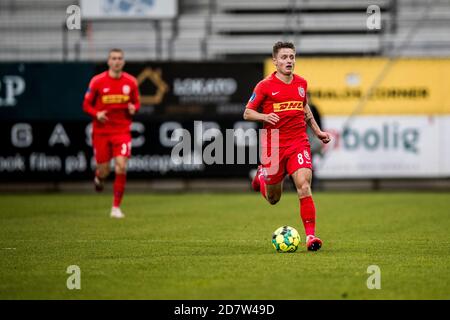 Horsens, Danimarca. 25 Ott 2020. Magnus Kofod Andersen (8) del FC Nordsjaelland visto durante il 3F Superliga match tra AC Horsens e FC Nordsjaelland alla Casa Arena di Horsens. (Photo Credit: Gonzales Photo/Alamy Live News Foto Stock