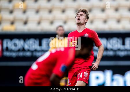 Horsens, Danimarca. 25 Ott 2020. Martin Frese (34) del FC Nordsjaelland visto durante il 3F Superliga match tra AC Horsens e FC Nordsjaelland alla Casa Arena di Horsens. (Photo Credit: Gonzales Photo/Alamy Live News Foto Stock