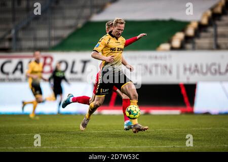 Horsens, Danimarca. 25 Ott 2020. Jonas Thorsen (19) di AC Horsens visto durante la partita 3F Superliga tra AC Horsens e FC Nordsjaelland alla Casa Arena di Horsens. (Photo Credit: Gonzales Photo/Alamy Live News Foto Stock