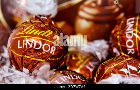 Tartufi alla nocciola Lindt Lindor Foto Stock