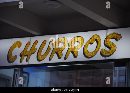 Segnaletica 'churros' Foto Stock