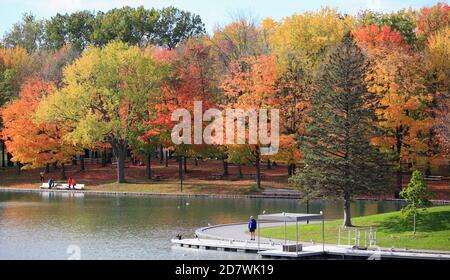 Beaver Lake, Mount Royal Park, Montreal, Canada, Foto Stock