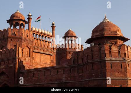 Porta Lahori al Forte Rosso a Nuova Delhi, Innia Foto Stock
