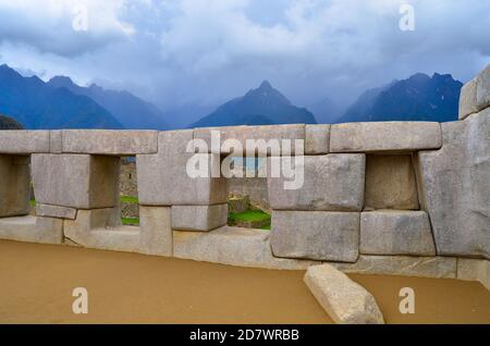 Dettagli interni Machu Picchu Foto Stock