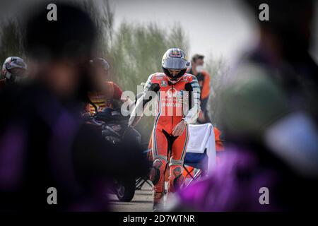 Gare al Gran Premio della MotoGP Liqui Moly di Teruel al circuito di Alcañiz MotorLand. 25 ottobre 2020 Carreras del Gran Premio Liqui Moly de Teruel de MotoGP en el circuito de Alcañiz o MotorLand Aragon. 25 de Octubre de 2020 POOL/ MotoGP.com/Cordon Rassegna stampa: CORDON PRESS/Alamy Live News Foto Stock