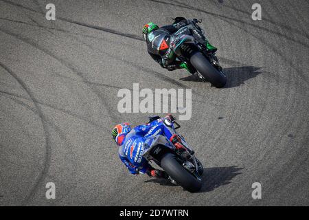 Gare al Gran Premio della MotoGP Liqui Moly di Teruel al circuito di Alcañiz MotorLand. 25 ottobre 2020 Carreras del Gran Premio Liqui Moly de Teruel de MotoGP en el circuito de Alcañiz o MotorLand Aragon. 25 de Octubre de 2020 POOL/ MotoGP.com/Cordon Rassegna stampa: CORDON PRESS/Alamy Live News Foto Stock