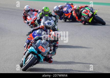 Gare al Gran Premio della MotoGP Liqui Moly di Teruel al circuito di Alcañiz MotorLand. 25 ottobre 2020 Carreras del Gran Premio Liqui Moly de Teruel de MotoGP en el circuito de Alcañiz o MotorLand Aragon. 25 de Octubre de 2020 POOL/ MotoGP.com/Cordon Rassegna stampa: CORDON PRESS/Alamy Live News Foto Stock