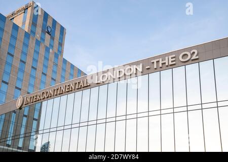 Londra Regno Unito - Marzo 22 2020: L'InterContinental Hotel a O2 North Greewich, Regno Unito Foto Stock