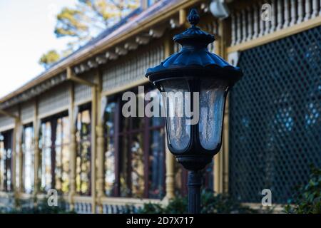 Le Blue Mountains, NSW, Australia. Sabato 8 agosto 2020. Darley's Restaurant e giardini immacolati, le Blue Mountains, New South Wales. Ristorante Darley's Foto Stock