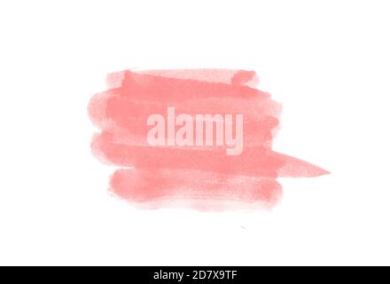 Bellissimo pennello rosso tratto acquerello Foto Stock