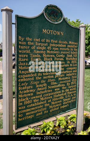 Segno storico per i record di Motown Foto Stock