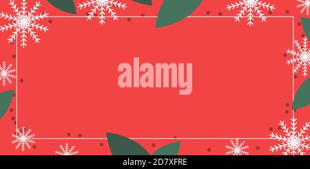 Natale Inverno Rosso colore elegante sfondo Design modello vettoriale Illustrazione Vettoriale