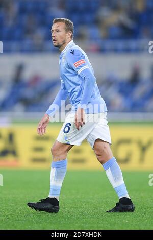 Lucas Leiva della SS Lazio durante la Serie A match tra Lazio e Bologna allo Stadio Olimpico, Roma, Italia, il 24 ottobre 2020. Foto di Giuseppe Maffia. Foto Stock