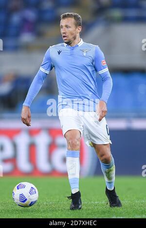 Lucas Leiva della SS Lazio durante la Serie A match tra Lazio e Bologna allo Stadio Olimpico, Roma, Italia, il 24 ottobre 2020. Foto di Giuseppe Maffia. Foto Stock