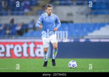 Lucas Leiva della SS Lazio durante la Serie A match tra Lazio e Bologna allo Stadio Olimpico, Roma, Italia, il 24 ottobre 2020. Foto di Giuseppe Maffia. Foto Stock