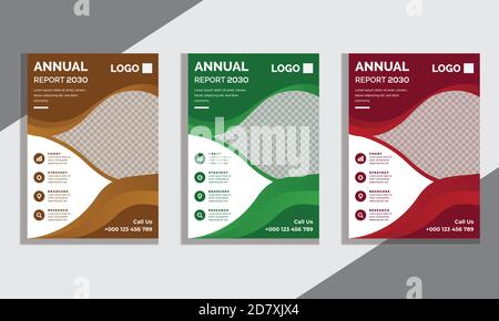 Copertina professionale per rapporto annuale, Brochure, volantini, presentazioni, opuscolo, Posters, Magazine Print Ready. Illustrazione Vettoriale