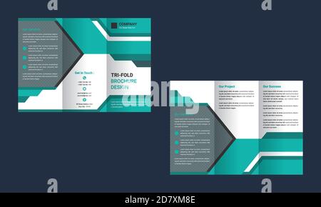 Brochure Design, Business Tri Fold Brochure Design Template Illustrazione vettoriale. Illustrazione Vettoriale