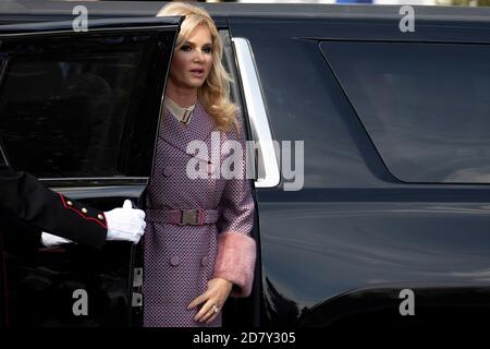 Monika Babišová, la moglie del primo ministro della Repubblica Ceca Andrej Babiš arriva alla Casa Bianca di Washington, D.C. il 7 marzo 2019. Credit: Alex Edelman/The Photo Access Foto Stock