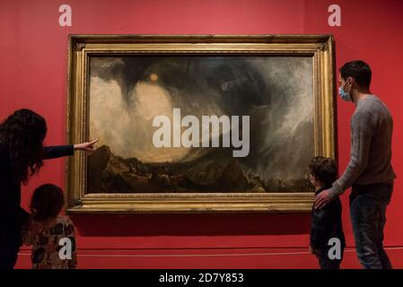 Londra, Regno Unito. 26 ottobre 2020. "Tempesta di oggi: Annibale e la sua Armata che attraversa le Alpi", 1812, di JMW Turner. Anteprima di "Turner’s Modern World", una nuova mostra storica di oltre 150 opere di JMW Turner a Tate Britain, dal 28 ottobre al 7 marzo 2021. Credit: Stephen Chung / Alamy Live News Foto Stock