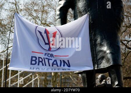 Londra, Regno Unito, 29 marzo 2019:- manifestanti Pro Brexit fuori dal Parlamento britannico il giorno in cui il Regno Unito avrebbe dovuto lasciare l’Unione europea f Foto Stock