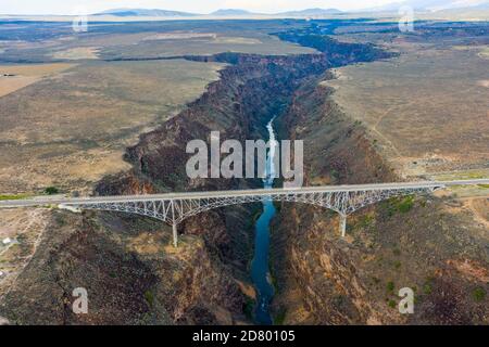 Rio Grande Gorge Bridge, Arroyo Hondo, NM, USA Foto Stock