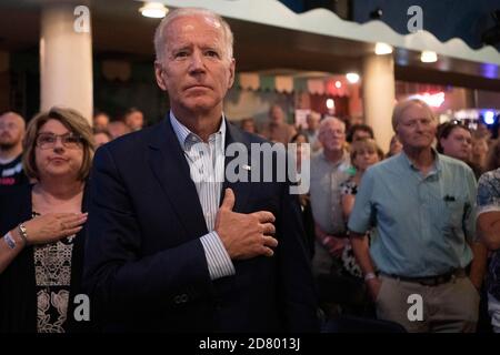 2020 l'ex vice presidente democratico Joe Biden partecipa alla cena Wing Ding il 9 agosto 2019 a Clear Lake, Iowa. La cena è diventata un must per le hopefuls presidenziali Democratici davanti al of Iowa Caucus. Credit: Alex Edelman/The Photo Access Foto Stock