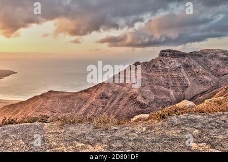 Tramonto su Lanzarote, immagine HDR Foto Stock