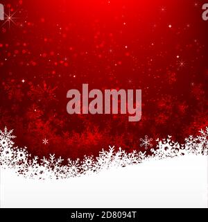 Fiocco di neve di Natale con luce notturna stella e neve caduta astratta illustrazione vettoriale di sfondo eps10 002 Foto Stock