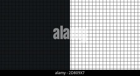 Due motivi matematici senza cuciture su carta quadrata con punti e spazi. Un motivo è su sfondo grigio scuro, il secondo - su bianco Illustrazione Vettoriale