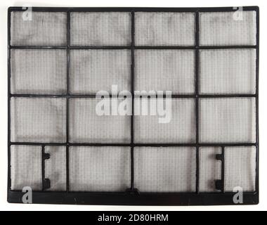 Un filtro per aria in particelle è un dispositivo composto da materiali fibrosi o porosi che rimuove particelle solide come polvere, polline, muffa e batteri. Foto Stock