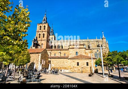 La Cattedrale di Astorga in Spagna Foto Stock