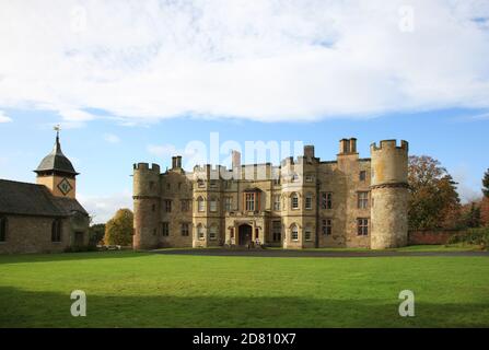 Croft castello vicino Leominster, Herefordshire, Inghilterra, Regno Unito. Foto Stock