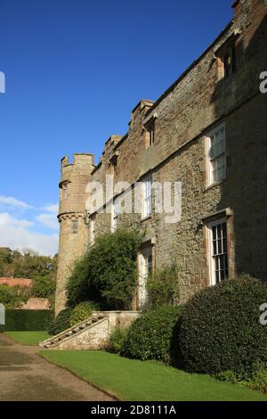 Croft castello vicino Leominster, Herefordshire, Inghilterra, Regno Unito. Foto Stock