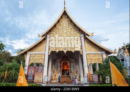 Cappelle intorno al Wat Chedi Luang, Chiang Mai, Thailandia Foto Stock