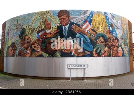 JFK Mosaic Memorial a Digbeth Birmingham City Centre Birmingham Inghilterra UK Foto Stock