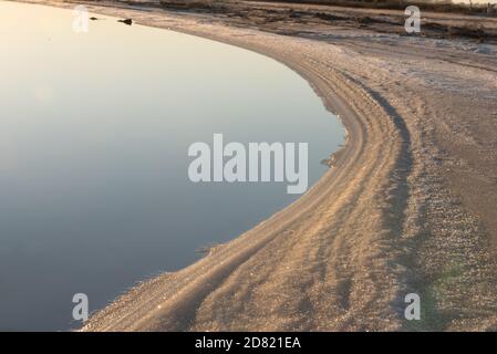 Soudium solfato come fenomeno naturale in Efecuen, provincia di Buenos Aires, Argentina Foto Stock