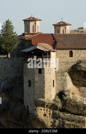 Dettaglio di Moni di Varlaam a Meteora, Grecia Foto Stock