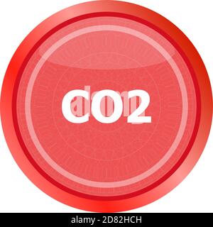 Il biossido di carbonio web app icona pulsante WEB Foto Stock