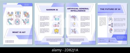 Modello di brochure di intelligenza generale artificiale Illustrazione Vettoriale
