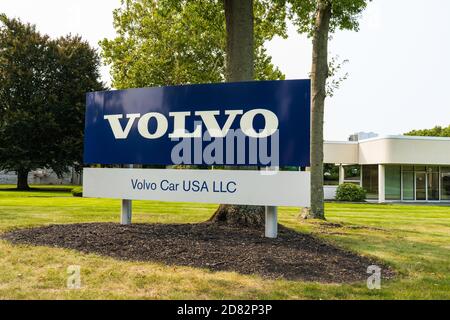 Rockleigh, NJ - 16 settembre 2020: Accedi di fronte a Volvo Cars del Nord America, il settore marketing, vendite, ricambi, assistenza e tecnologia per gli Stati Uniti. Zhejia Foto Stock