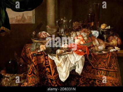 Banchetto Still Life di Abraham van Beyeren, olio su tela Foto Stock