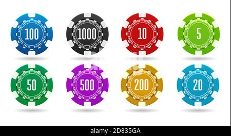 Chip scommesse casinò Illustrazione Vettoriale