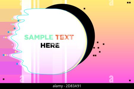 Immagine vettoriale di Glitch Abstract con spazio di copia Illustrazione Vettoriale