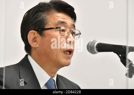 Tokyo, Giappone. 27 ottobre 2020. Shinya KATANOZAKA, presidente e amministratore delegato di ANA Holdings, annuncia un piano di ristrutturazione aziendale a Tokyo sulla scia di COVID19, il 27 ottobre 2020. FOTO: Tadayuki YOSHIKAWA/filo aereo Foto Stock