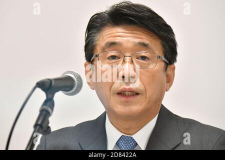 Tokyo, Giappone. 27 ottobre 2020. Shinya KATANOZAKA, presidente e amministratore delegato di ANA Holdings, annuncia un piano di ristrutturazione aziendale a Tokyo sulla scia di COVID19, il 27 ottobre 2020. FOTO: Tadayuki YOSHIKAWA/filo aereo Foto Stock