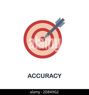 Icona precisione. Elemento semplice dalla raccolta dei valori di base. Icona di precisione creativa per il web design, modelli, infografiche e altro ancora Illustrazione Vettoriale