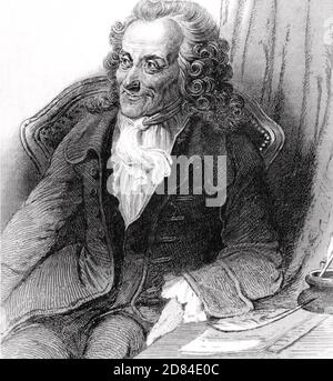 VOLTAIRE - François-Marie Arout - (1694-1778) filosofo francese Foto Stock